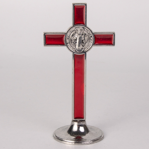De alta calidad de 2 pulgadas st Benedict crucifijo católica rojo collar de pie - Product Image 4