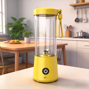 Mini mixeur portable 400 ml, alimenté par batterie avec 6 lames en acier inoxydable 304 pour des smoothies frais et rapides à la maison - Product Image 1
