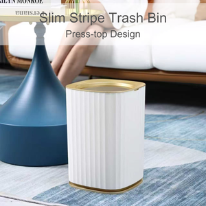 Elpheco 9L Thùng rác có thể mở-top nhựa bền hiện đại Thiết kế sang trọng với chống trượt cho phòng ngủ phòng khách - Product Image 2