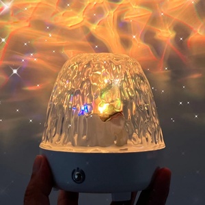 Lampe LED en cristal, veilleuse, recharge USB, télécommande, décoration de chambre, lampe d'ambiance, lampe de table rechargeable, lampe à ondes d'eau - Product Image 1