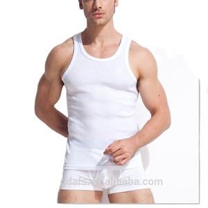 OEMファッションプレーンジャージータンクトップメンズトレーニングホワイトベストカスタムメンズシングレット - Product Image 1