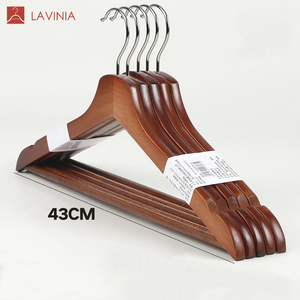 Colgador <span class=keywords><strong>de</strong></span> madera antideslizante Lavinia, gran oferta personalizada <span class=keywords><strong>de</strong></span> alta calidad, blanco, marrón para hombres y mujeres, para armario, cocina y uso en garaje - Product Image 3