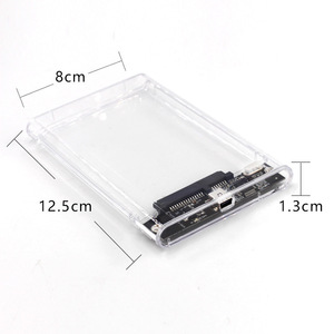 กล่องใส่ฮาร์ดดิสก์แบบใส ขนาด 2.5 นิ้ว SATA พร้อมพอร์ต USB 2.0  วัสดุพลาสติก สำหรับ SSD - Product Image 1