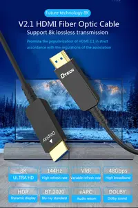 Dtech High Definition 8K @ 60Hz Fiber kabel Support fern HDMI 2.1 Optical Fiber Cable