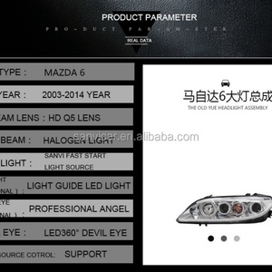 ชุดไฟหน้ารถยนต์ Guangzhou SANVI Bi Xenon 12V สำหรับรถยนต์รุ่น 6 ปี 2003-2015 ไฟสูง-ต่ำแบบโปรเจคเตอร์เลนส์พร้อมไฟ Angel Eyes รับประกัน 6 เดือน - Product Image 3
