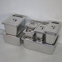 Casserole en acier inoxydable 304 Autres fournitures pour hôtels et restaurants 1/3 Gn Pan Gn Food Casseroles
