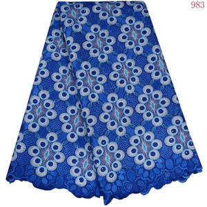 Ultime Svizzero Tessuto di Pizzo di Cotone Africano 2020 Traspirante Nigeriano Svizzero Del Voile Del Cotone Tessuti di Pizzo Con Le Pietre Per Il Cucito 1900 - Product Image 2