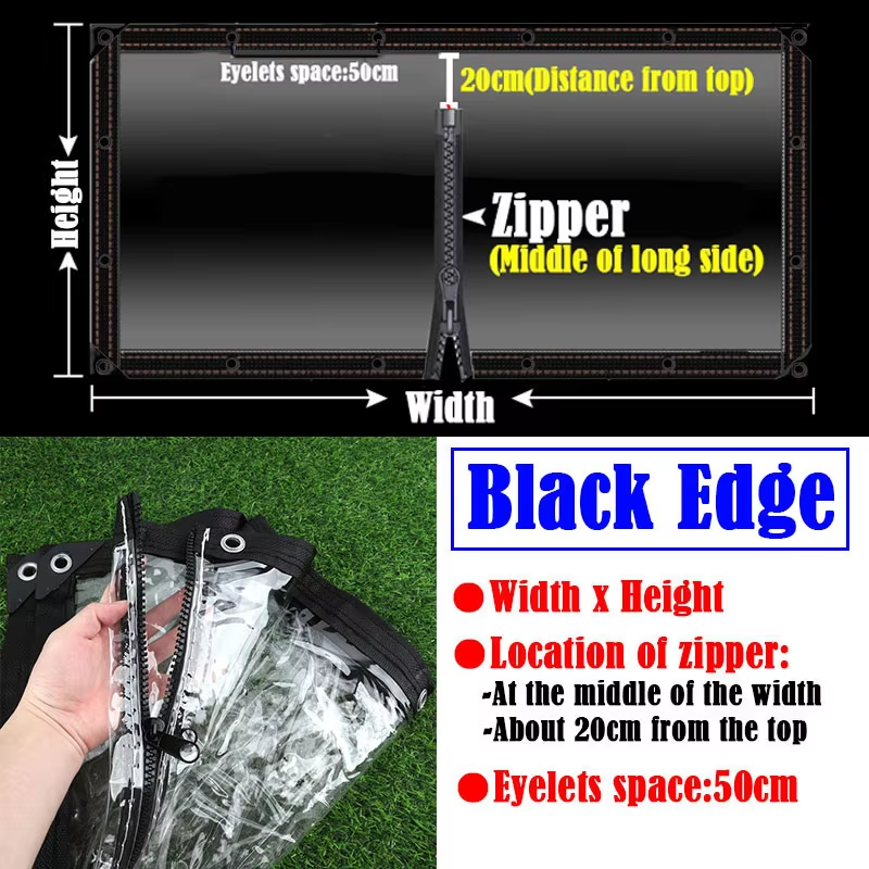 W1.5mxH1m Black edge