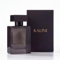 Flacon de parfum de luxe vide en verre rechargeable de 100 ml avec boîte, impression d'étiquettes et emballage pour usine de bouteilles