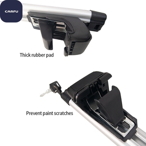 Barres transversales universelles pour toit de voiture de 50 pouces, barres de transport de bagages en aluminium avec système de verrouillage pour véhicules dotés de rails latéraux surélevés - Product Image 3