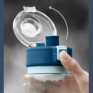 600ml BPA Free Tritan Sports Water <b>Bottle</b> One Touch Lid Leak Proof Hiking <b>Flask</b> with Handle - Product Image 2