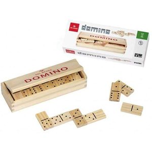 DAL NEGRO - Jeu de dominos en bambou de 28 pièces avec boîte en bois - Product Image 1