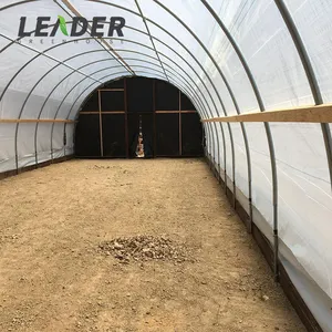 Heiß verkaufende landwirtschaft liche 30 x100ft Hanf samen wachsen verzinkte Rahmen Reifen Blackout Gewächshaus