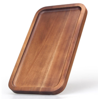 Acacia houten ecologische serveerschaal, voedselveilig, diverse maten, boomvormig, voor fruit, cake, koffie, thee