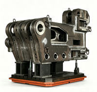 Boîtier de traction droit robuste de grande taille, usiné sur mesure en acier CNC, pour pièces de machines de construction et minières