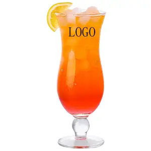 Personalized custom 16OZ goblet hurricane glass juice glass bar Pina Colada cocktail glass