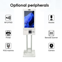 Wall Mounted Self Service Order Checkout Payment Kiosk Touch Screen Receipt Printer Touch Screen Ordering Kiosk Payment Solution