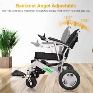 Boutique Adjustable Handles wheel chair Portable Lightweight Electric Wheelchair Folding For Elderly