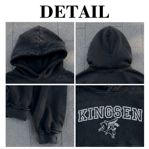 Sweat-shirts personnalisés en molleton épais 100 % coton, style vintage délavé à l'acide, coupe courte et ample pour homme - Product Image 6