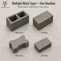Machine automatique de fabrication de briques et de blocs 220V/380V/440V, garantie 1 an, nouvelle machine de construction pour pavés en béton creux