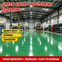 Peinture liquide autolissante professionnelle à base d'époxy et de sable coloré, application au truelle pour garage, entrepôt, atelier