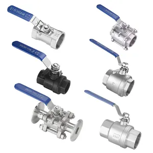 1pc 2pc 3pc Type Stainless Steel Ss Valved Industrial Ball Valves With Internal Thread Of 201 Stainless Steel Water Oil