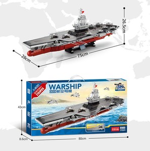 Lele Brother <span class=keywords><strong>Fujian</strong></span> - <span class=keywords><strong>Portaaviones</strong></span> Grande de Plástico ABS a Escala 1:300, Juguete Educativo de Construcción para Niños de 5 a 7 Años - Product Image 5