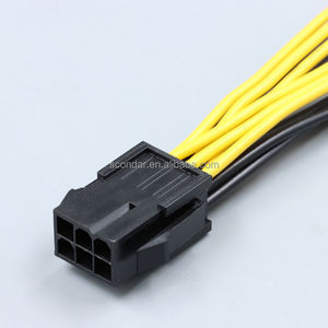 สายแยกไฟ PCIe แบบ 8 พิน ตัวเมีย เป็น 8 พิน ตัวผู้คู่ (6+2) ความยาว 20 ซม. สายทองแดงเคลือบดีบุก 18AWG สำหรับการ์ดจอ GPU และแหล่งจ่ายไฟ PSU - Product Image 5