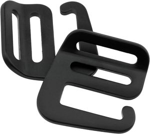 VAKTOK PCS An Inch Black Metal Wave Buckles Outdoor Webbing Buckle Clips <b>Adjustable</b> Buckle Backpack <b>Strap</b> Webbing Left Right Bla - Product Image 3