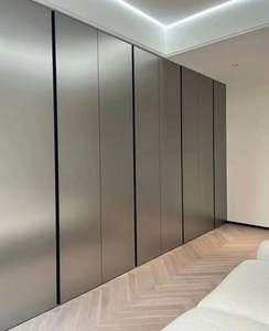 Modern Minimalist Metallic Style High-end Silvery Master Bedroom Wardrobes with Large <b>Storage</b> - Product Image 3