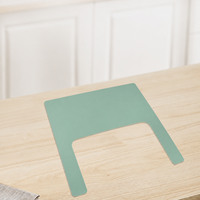 Tapis de chaise haute réutilisable en forme de U, 38 cm, imperméable, résistant à l'huile, flexible, pour table à manger bébé, tapis de chaise haute en silicone