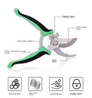 Sécateur de jardin efficace pour le bricolage Sécateur à main pour branches d'arbres Haie Arbuste Bush Clippers Sécateur Outil d'élagage