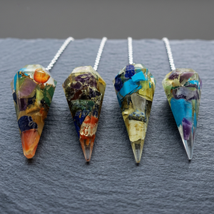 Péndulos de Orgón de Piedras Preciosas Hechos a Mano al por Mayor con Cristales Curativos para Meditación y Dowsing, Regalos Metafísicos Duraderos para Negocios - Product Image 3