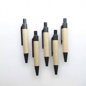 Mini Plastic Kraft Paper Promotional Custom Logo Reusable Recycled Eco Friendly Pen for <b>Kids</b> - Product Image 2