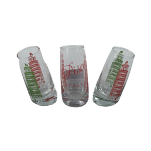 Gobelet en verre personnalisé créatif en forme <span class=keywords><strong>de</strong></span> <span class=keywords><strong>tour</strong></span> <span class=keywords><strong>de</strong></span> <span class=keywords><strong>Pise</strong></span> |   Verres à boire transparents souvenirs d'Italie |   Logo personnalisé en gros - Product Image 1