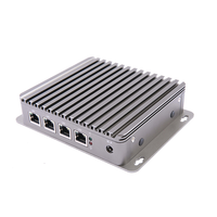 Mini PC J1900 N2840 de 4 Puertos I226 2.5Gbe, Router Firewall Integrado Sin Ventilador, Gateway de Seguridad de Red, Silencioso, SFF