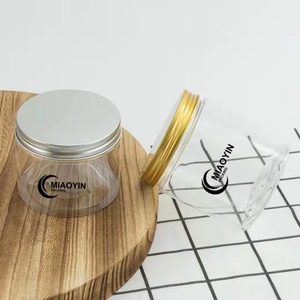 Contenants de crème pour le visage en plastique acrylique de luxe sur mesure, pots de 8 oz, emballages cosmétiques avec couvercles dorés - Product Image 5