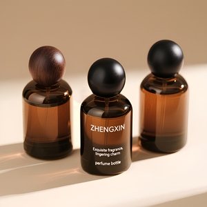 Flacon pulvérisateur en verre personnalisé de 50 ml et 100 ml avec bouchon en bois, portable, anti-lumière, mat, rechargeable, <span class=keywords><strong>pour</strong></span> <span class=keywords><strong>diffuseur</strong></span> - Product Image 3