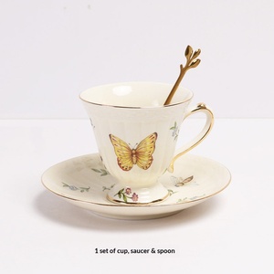 Juego <span class=keywords><strong>de</strong></span> Taza y Platillo <span class=keywords><strong>de</strong></span> Porcelana Hechos a Mano <span class=keywords><strong>de</strong></span> Estilo Rústico Vintage, Exquisito Juego <span class=keywords><strong>de</strong></span> Regalo Europeo para el Té <span class=keywords><strong>de</strong></span> la Tarde Francés - Product Image 6