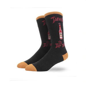 Calzini da uomo a metà polpaccio 40-45 neri con design a birra per uso casual - Product Image 1