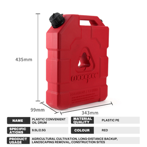 Réservoir de carburant de secours de grande capacité 9,5 L, bidon en PE rotomoulé durable, anti-corrosion et antichoc pour tout-terrain/<span class=keywords><strong>bateau</strong></span> - Product Image 2