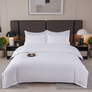 Housse de <span class=keywords><strong>couette</strong></span> personnalisée en polyester/coton de couleur unie, tissu de luxe pour housse de <span class=keywords><strong>couette</strong></span>, ensemble de housse de <span class=keywords><strong>couette</strong></span> en lin avec oreiller - Product Image 1