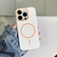 Coque de téléphone magnétique ultra-fine pour iPhone 17 Pro Max 16 15, couleur unie, finition mate, en PC doux pour la peau