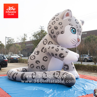 Mascotte de léopard des neiges géant personnalisé Conception publicitaire gonflable pour événements Publicité extérieure gonflable