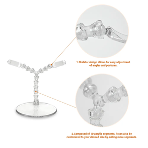 Пластиковая прозрачная акриловая гибкая Регулируемая подставка для мини-кукол высотой ниже 20 см - Product Image 6