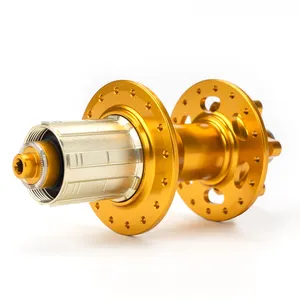 Stable Performance Golden Bicycle Rear Hub 135mm O.L.D Aluminium Alloy Bike Hub Easy To Replace Bicycle Hub