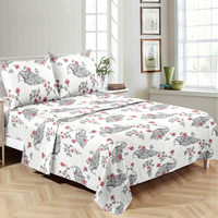 Fabricant Ensemble de draps de lit en microfibre de polyester 100% à coudre personnalisable Ensemble de draps d'hôtel en gros
