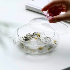 Glass Cold Brew Teapot With <b>Lid</b> Heat Resistant Iced Tea <b>Pot</b> For Summer Flower Tea Brewing - Product Image 3