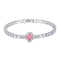 Bracelet pour femme en zircon de luxe léger européen et américain, avec des empiècements exquis