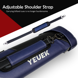 Estuche para tacos de billar YEUEK, capacidad para 2 tacos de billar con 2 bolsillos con cremallera para accesorios, para 2 culatas y 4 varas, con asa y correa para el hombro - Product Image 6
